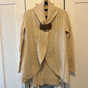 Ralph Lauren Knit and Leather Sweater S